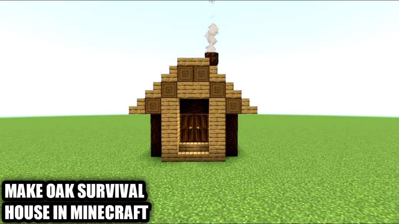 Make Oak Survival House In Minecraft | Tutorial | Feddishorts - YouTube