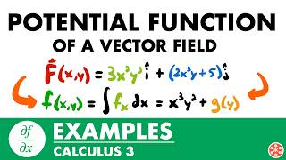 Potential Function of a Vector Field Examples | Calculus 3 - JK Math