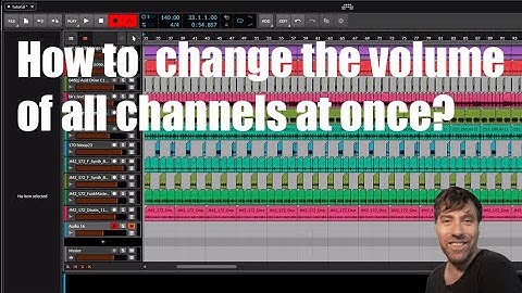 How to level the volume of all channels at once in Bitwig Studio