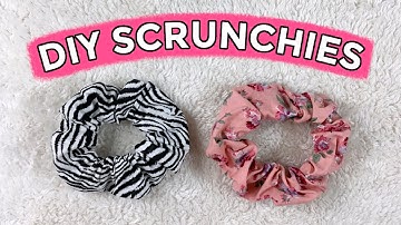 How To Make Scrunchies with a Hair Tie or Elastic | Easy DIY Scrunchie Tutorial
