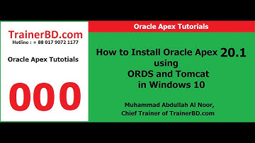 How To install Oracle Apex 20.1 with ORDS and Tomcat in Windows (in Oracle Database 19c)