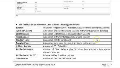 BALANCE INQUIRY IN ACCOUNTS IN FINACLE -HACCBAL