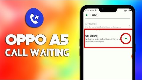 Oppo A5 Call Waiting Settings Active | Call Waiting in Oppo A5 | Call Waiting Option Enable Oppo A5