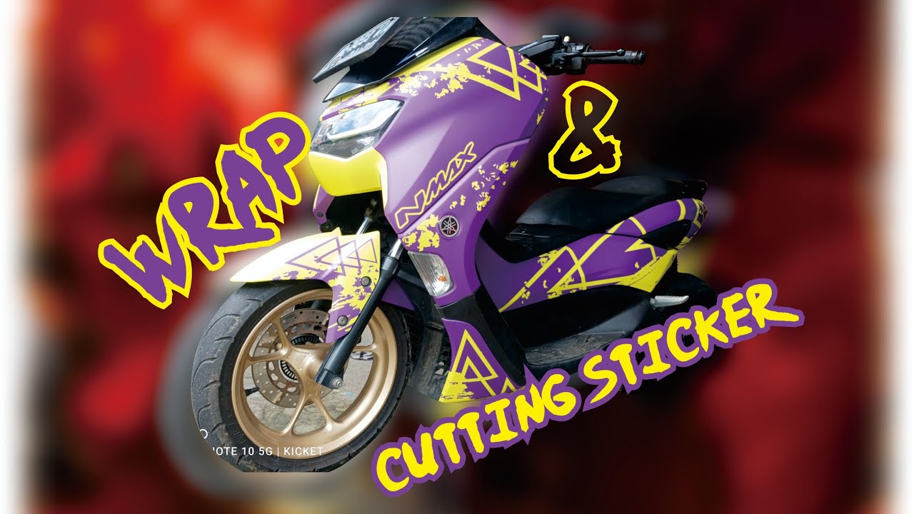 wrap & cutting sticker new nmax. oracal violet & yellow matte.. 