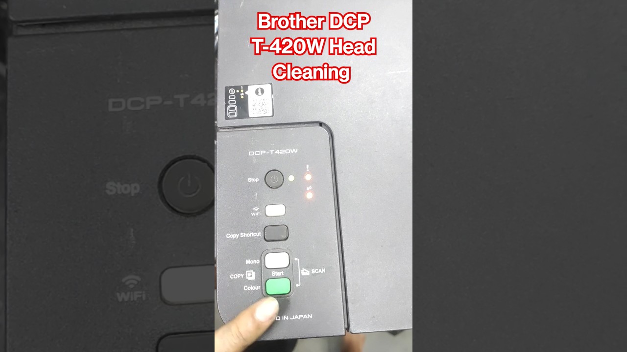 Brother DCP T-420W Head Cleaning Full Reset button ink pad 