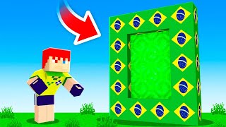 VIAJEI PARA O BRASIL NO MINECRAFT!! ENCONTREI COXINHA?