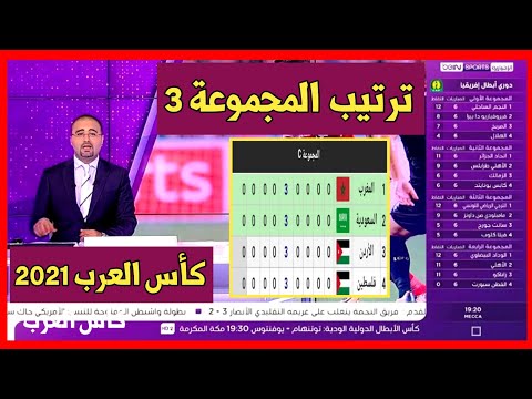 ترتيب المجموعة 3 كأس العرب 2021 بعد إنتهاء مباريات الجولة الثالثة