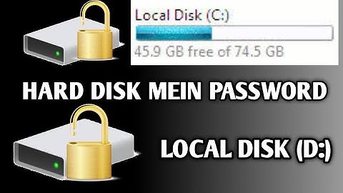 How to Lock Internal/External hard disk with Password without Software in Hindi