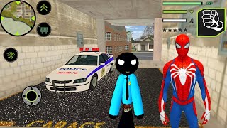 Süper Kahraman Polis Çöp Adam - Amazing Police Stickman Rope Hero New Update #18 - Android Gameplay screenshot 2