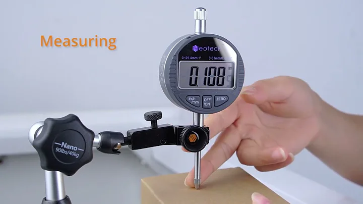 Electronic Digital Dial Indicator Gage Gauge and Magnetic Base, 0-1 Inch/25.4 mm Inch