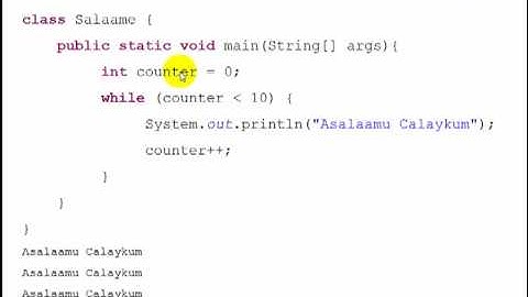 Java While Statement in Somali