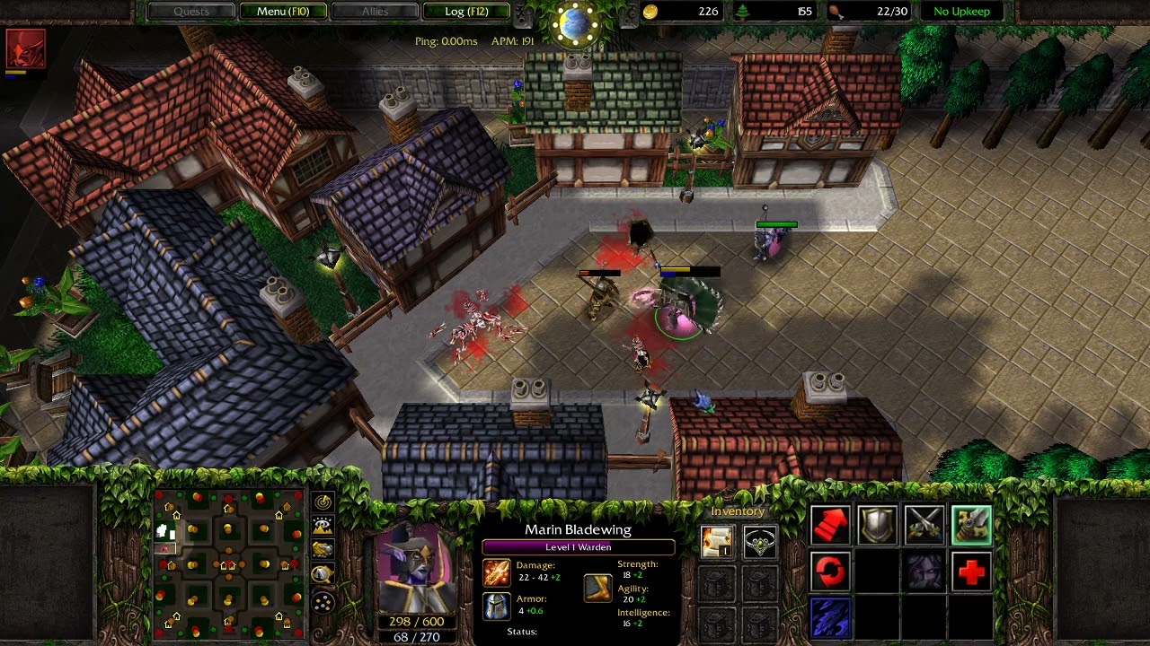 Warcraft 3 - CHALLENGE VS  3 COMPUTER INSANE!