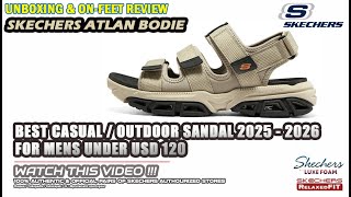 SKECHERS USA RELAXED FIT - ATLAN BODIE VELCRO CASUAL / OUTDOOR SANDAL 100% ORIGINAL 210444-TAN
