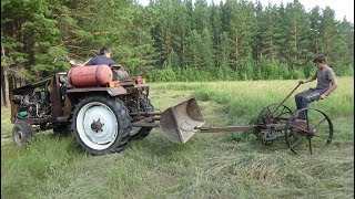 картинка: Косим конной сенокоской.