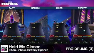 [FNFestival] Hold Me Closer - Pro Drums/Cymbals (Chart Preview, All Difficulties) screenshot 1