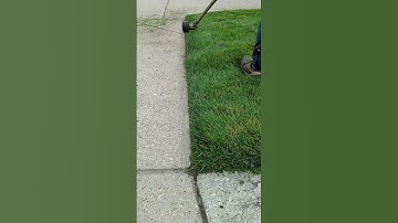 Edging with a string trimmer | #satisfying