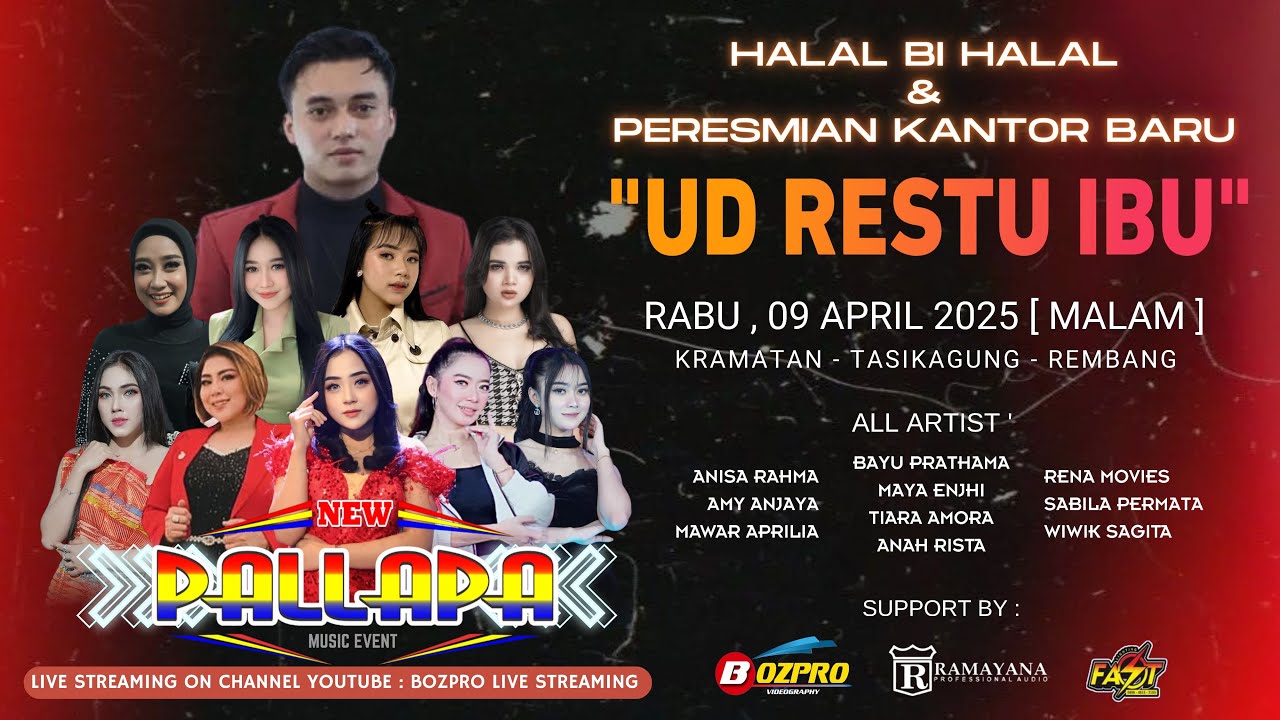 🔴LIVE NEW PALLAPA - HALAL BIHALAL & PERESMIAN KANTOR UD RESTU IBU - TASIKAGUNG REMBANG