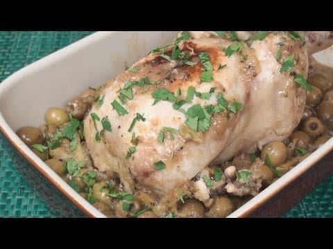 Tagine Chicken with Green Olives and Lemon Recipe