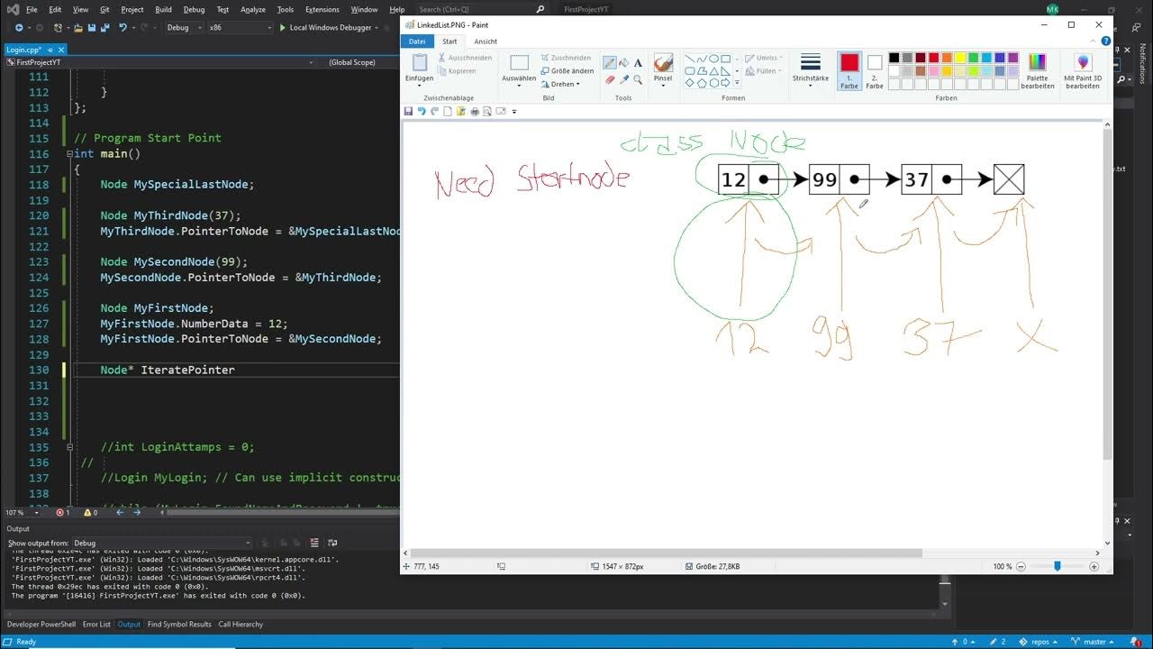 C beginner tutorial basics 201 exercise 3 print linked list