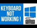 Keyboard Non Working Afterwards Moving To Windows 10