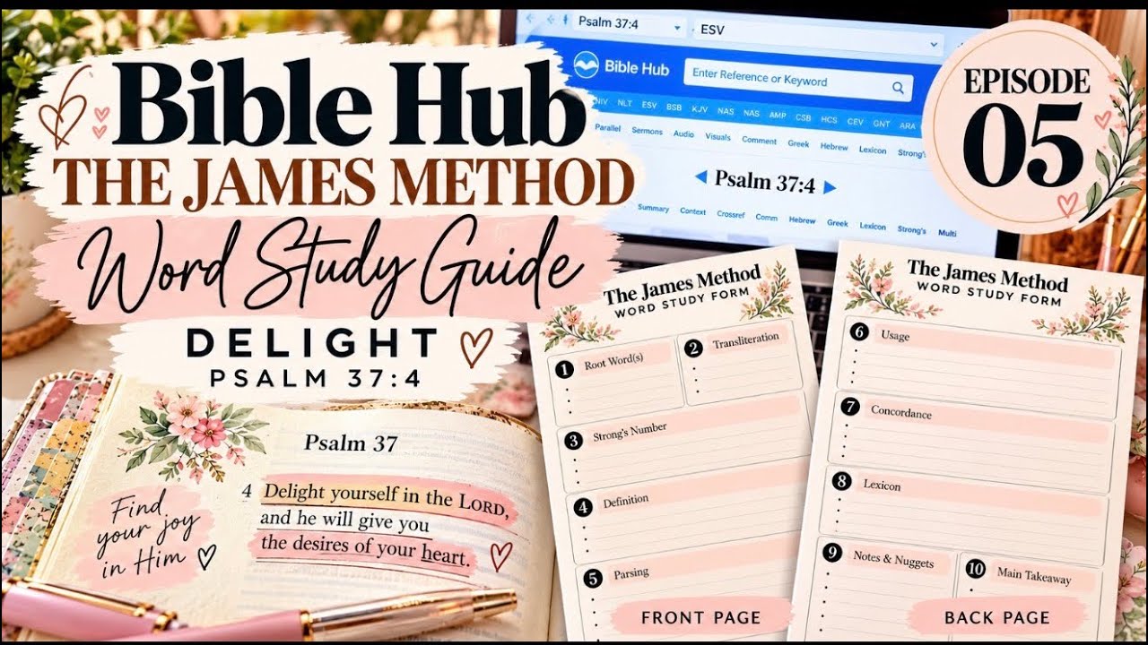 Bible Hub Tutorial + The James Method | Word Study DELIGHT | Psalm 37:4 ...