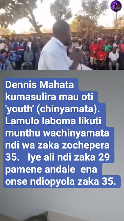 Denis Mahata ndi wachinyamata pa zaka 29 zokha #malawipolitics #constitutionallaw #malawilaws