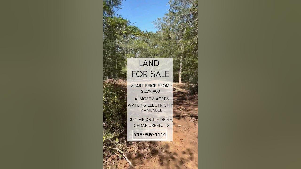 Land for sale Cedar Creek, 321 Mesquite Drive ownerfinancing lan 