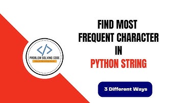 How to find most frequent character using python