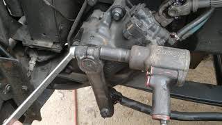 damaged steering gear box, peterbilt 387 part 2