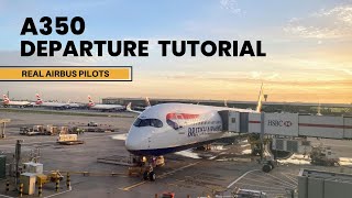 A350 Full Departure Tutorial | Real Airbus Pilot | VATSIM LGW