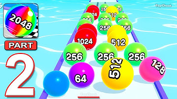 Ball Run 2048 - Gameplay Walkthrough Part 2 - Ball Merge Run Level 29-59 (Android, iOS)