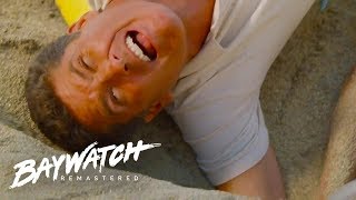 SINKHOLE ON THE BEACH!! The Biggest Beach Rescue On Baywatch? Baywatch Remaster