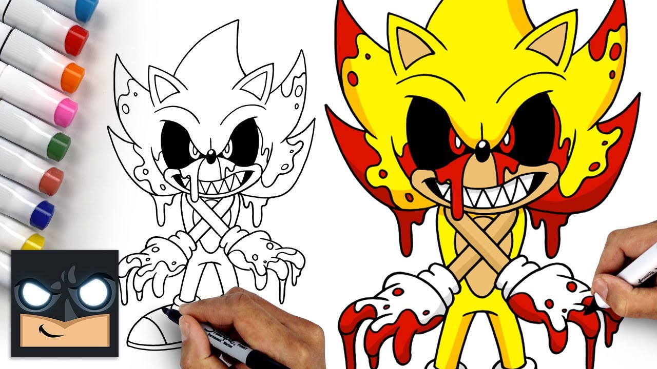 How To Draw Super Sonic.EXE 