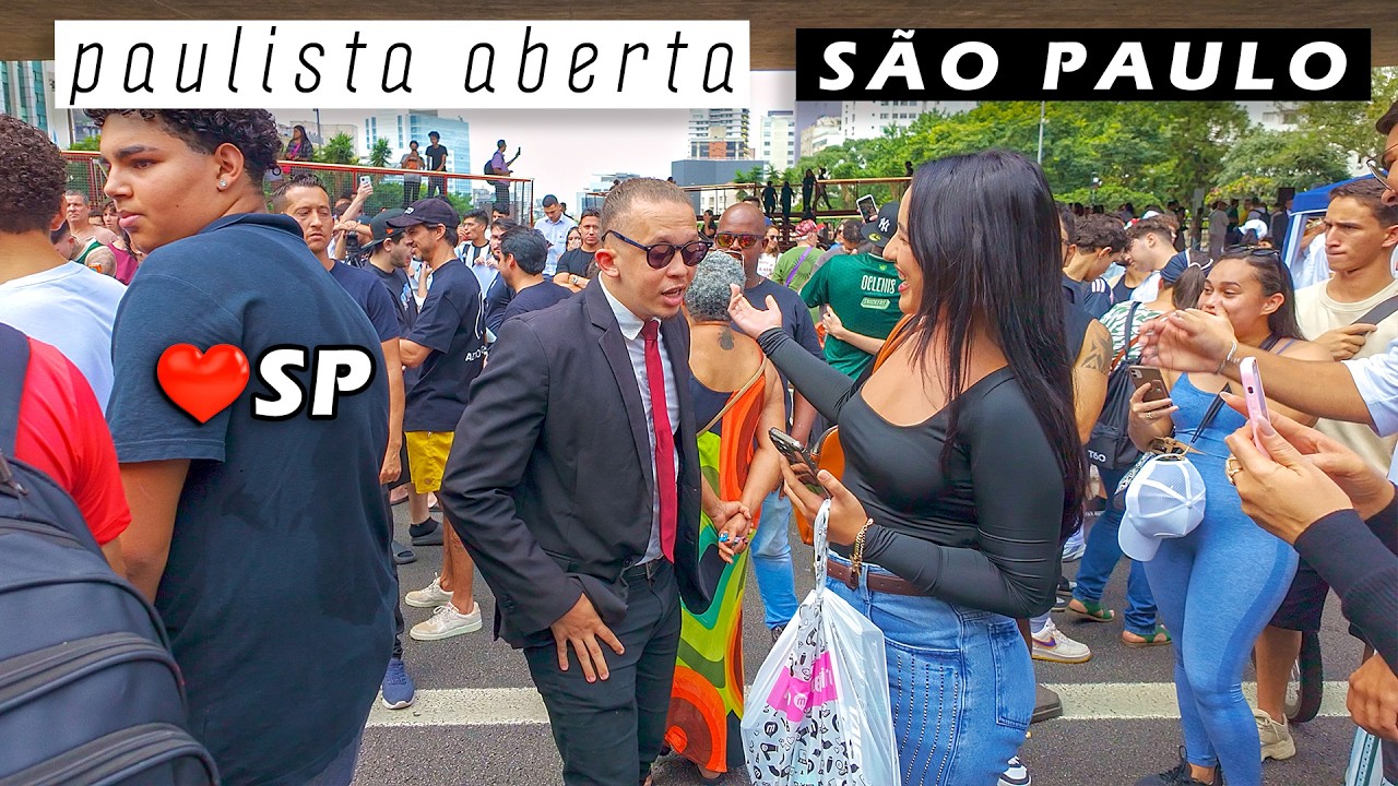 🇧🇷 Walking on Paulista Avenue Car-Free Sunday — São Paulo, Brazil, 2025 【 4K UHD 】