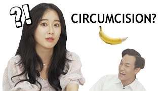 How BAD Does it hurt |  Korean Explains CIRCUMCISION To a GIRL PAPER CUPS