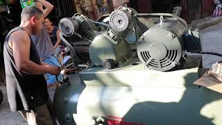 15 HP Hitachi Oiless V-Type Air Compressor