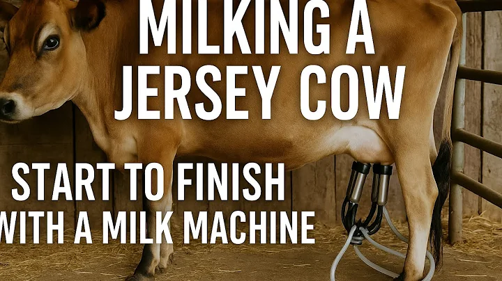 Milking a Jersey Cow Start to Finish (Milk Machine)