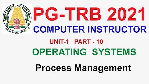 TRB Computer Instructor 💥UNIT 1 OPERATING SYSTEM PART 10 I Process Management |  | VIBRANT ONLINE