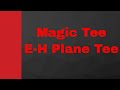 Magic Tee or E-H Plane Tee (S Matrix, Working & Applications), Wave Guide, Microwave Engineering