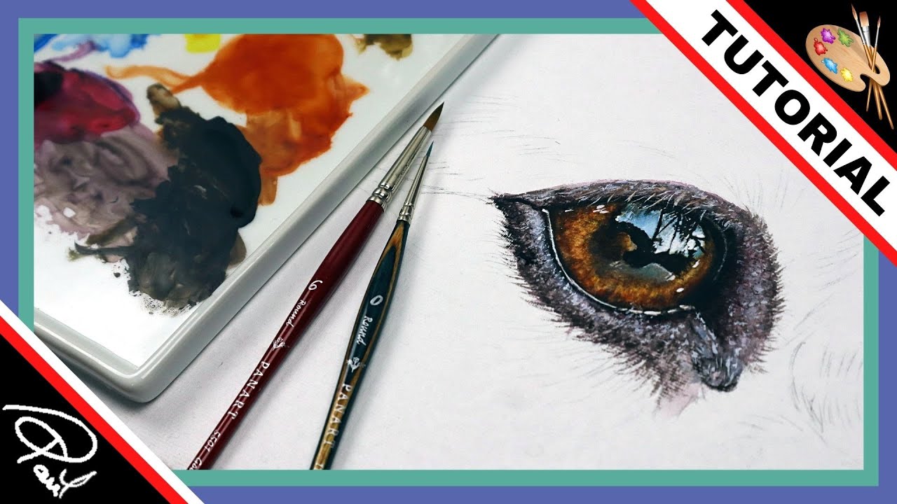 How to Paint ANIMAL EYES in Watercolour (Dog Eye Painting Tutorial) -  YouTube