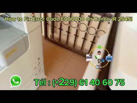 How To Fix Error Code E000000 On Canon IR 2545i By Mr OTEC