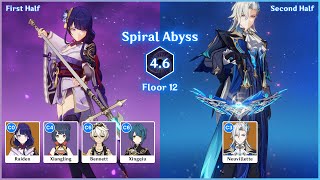 C0 Raiden National x C3 Neuvillette SOLO | Spiral Abyss 4.6 Floor 12 | Genshin Impact