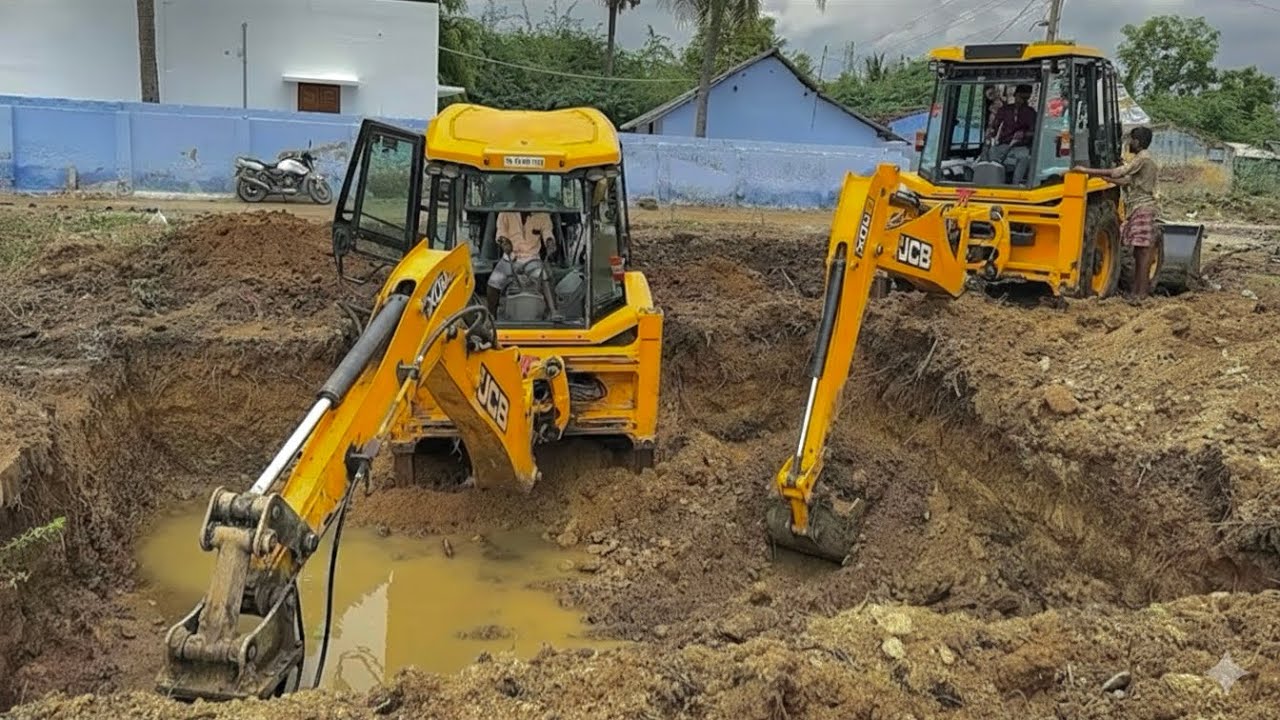 JCB is digging a pit to build a new 3dx plus jcb water tank | jcb working video 
