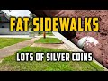 Big Fat Juicy Sidewalks Oozing with Silver Coins! Metal Detecting 10 Silvers With a 4 Silver Spill!