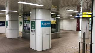 地下鉄仙台駅の地下2階のりかえ階です【2021年9月23日】