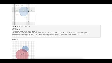 LeetCode 2249 count lattice points inside a circle