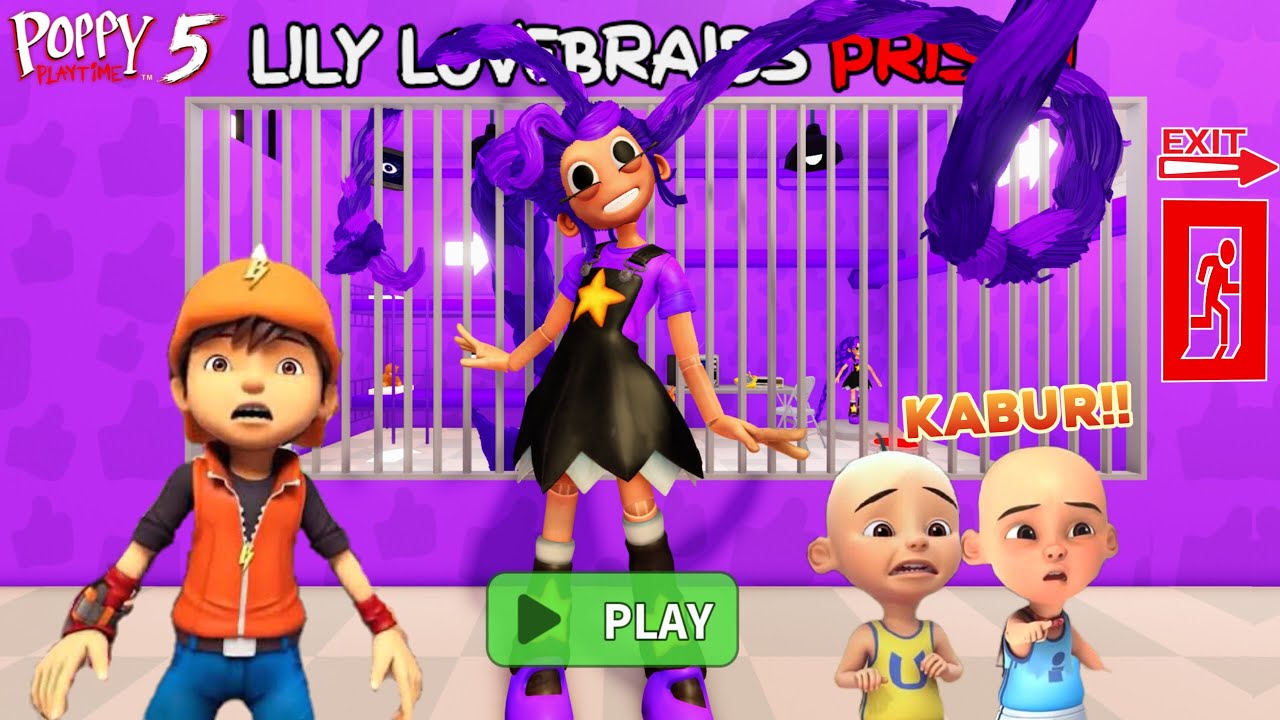 BOBOIBOY DAN UPIN IPIN MASUK PENJARA LILY LOVEBRAIDS POPPY PLAYTIME CHAPTER 5?!