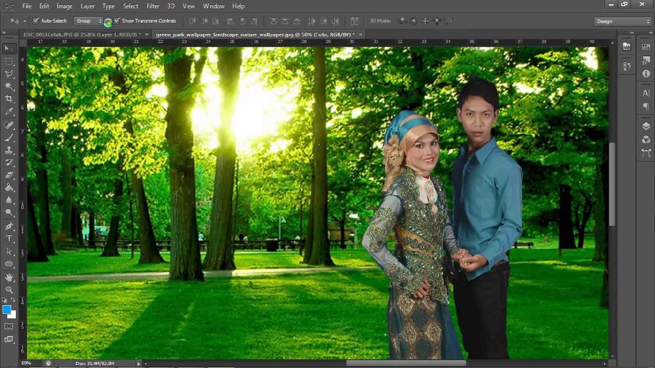 Tutorial Photoshop CS6 Mengganti Background YouTube