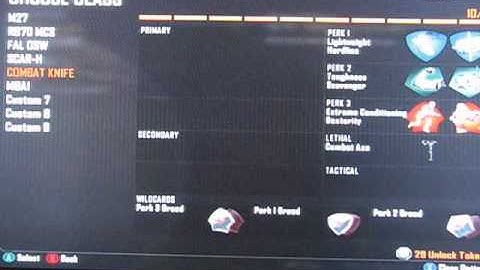 Black Ops 2 prestige 4 custom classes and stats