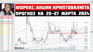 Прогноз Форекс, Акций и Криптовалюты на 25 - 27 марта 2024